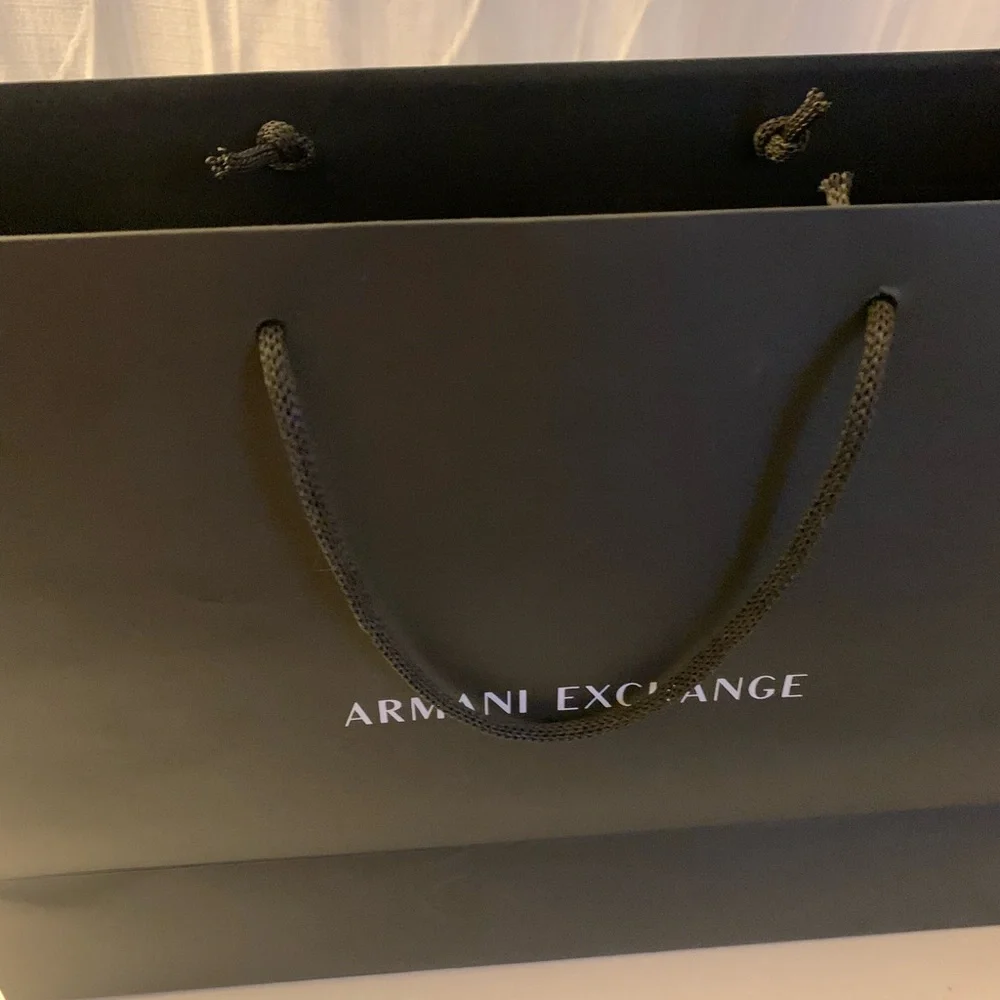 A/X Armani Exchange Men's Black Shopping Bag - Picture 12 of 12